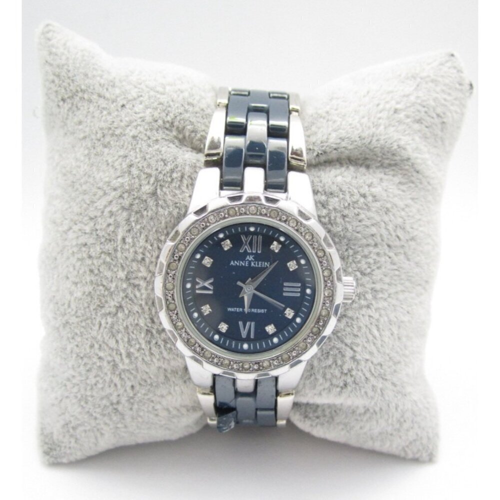 Women Anne Klein Quartz Ceramic Analog 28mm Watch‎ (H975) "New Battery" "Issue"
